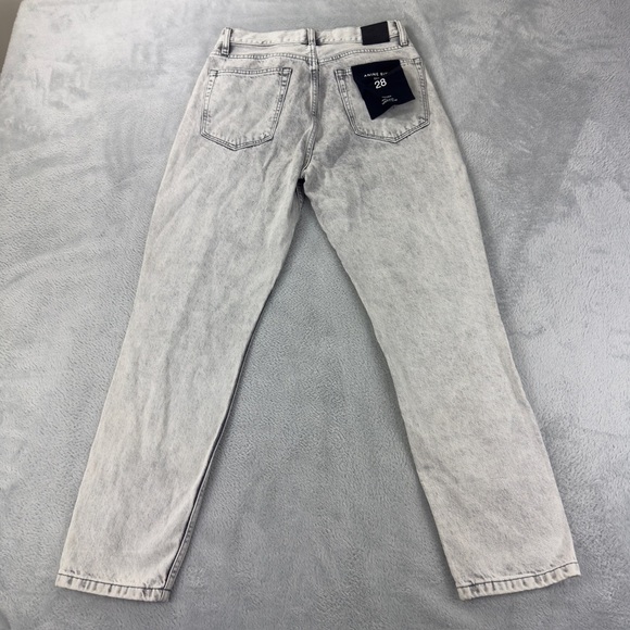 Anine Bing Brenda High Rise Tapered Slim Women’s Grey Jeans Size 28 US - Picture 1 of 13